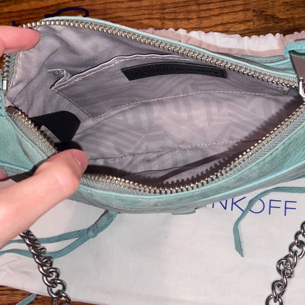 Rebecca Minkoff Teal Leather Crossbody Bag - Picture 4 of 5